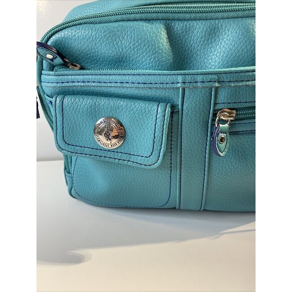 US Polo Association Crossbody Shoulder Strap Adjustable Purse‎ Bag Teal Blue - Picture 5 of 16
